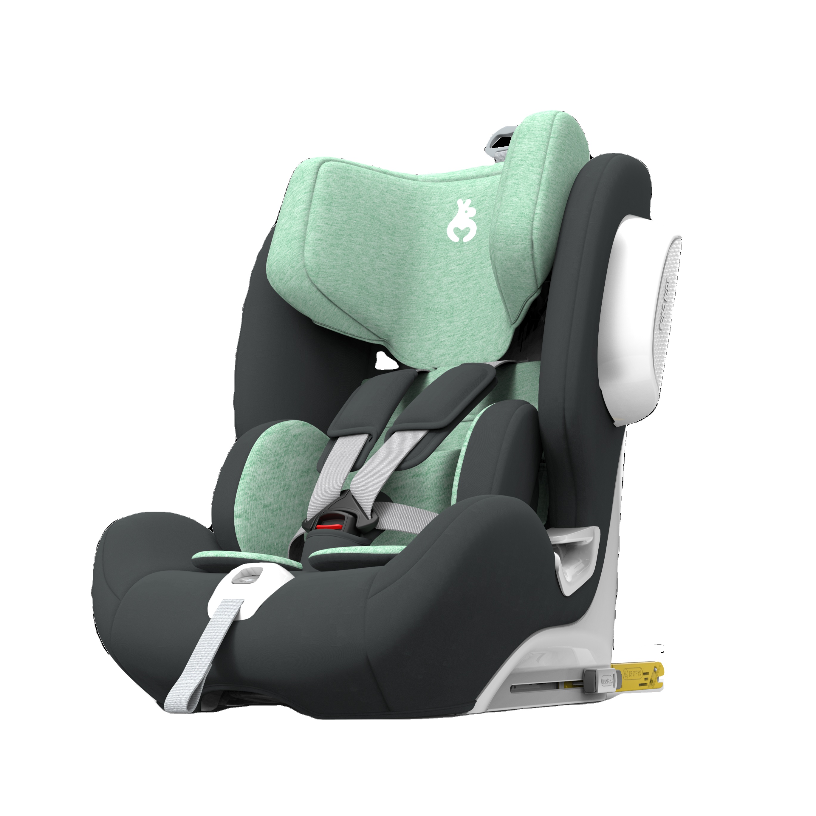 Детское автокресло I-size V507E, зеленое, 76 -150 см, с ISOFIX & TOP TETHER, хороший дизайн, ECE R129, защитная пряжка