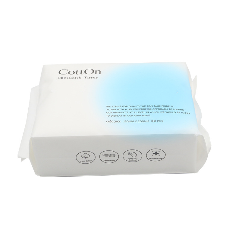 Wholesale disposable cotton face towel make up remover pads facial tissues