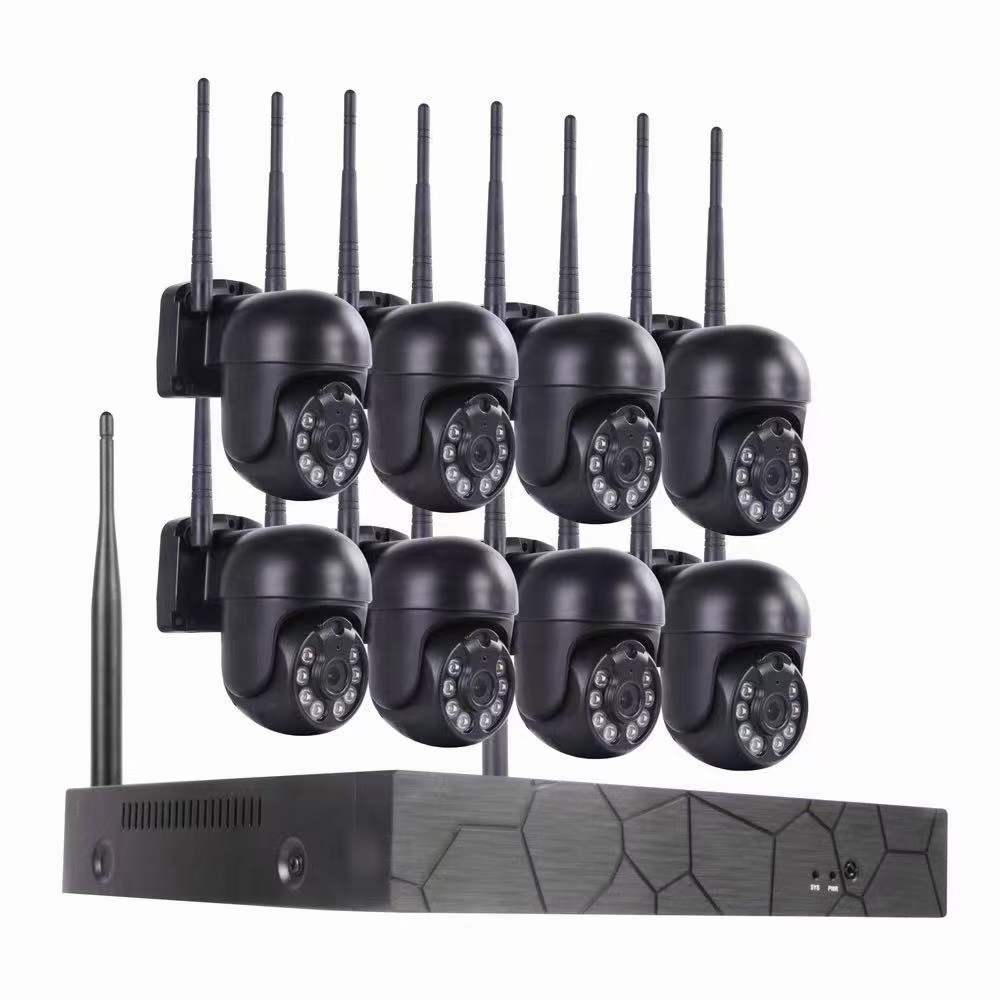 H.265 3MP EseeCloud 8CH NVR Kits Outdoor Waterproof WiFi PTZ Camera NVR Kit Home CCTV Camera System