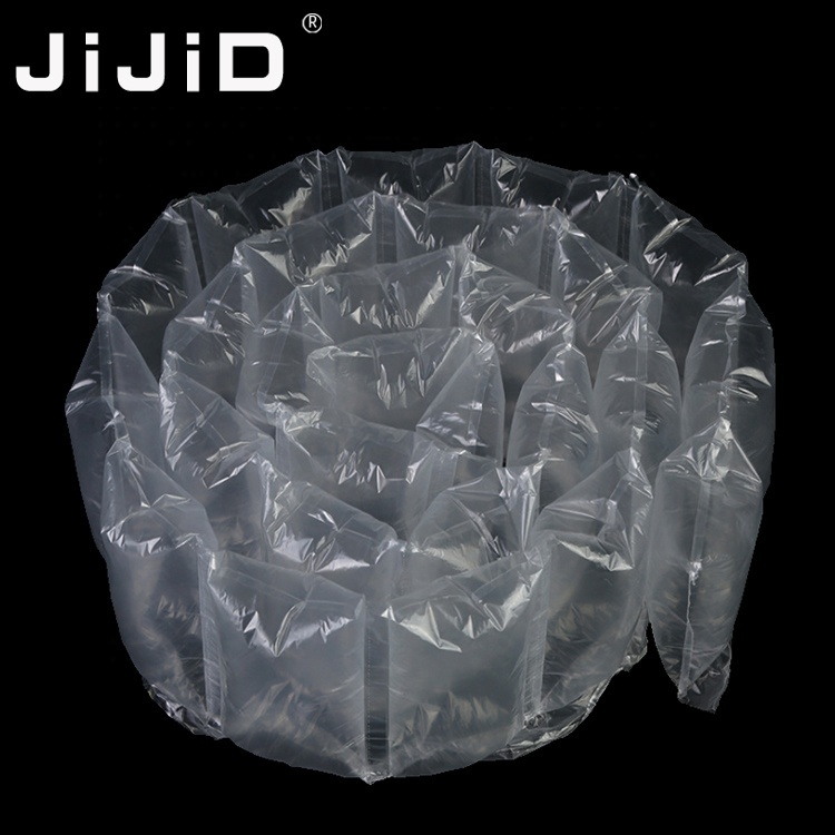 JiJiD Transparent leakproof transport protective inflatable air bubble pillow cushion wrap packaging for shipping