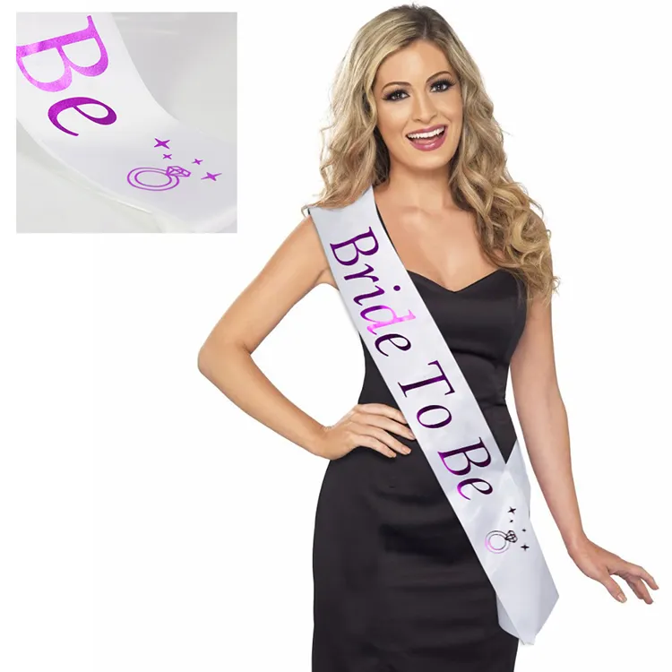 Оптовая продажа Happy Wedding Sash день рождения для девочки украшение партии мама быть атласная лента Sash Новая Мама Baby Shower партия пользу