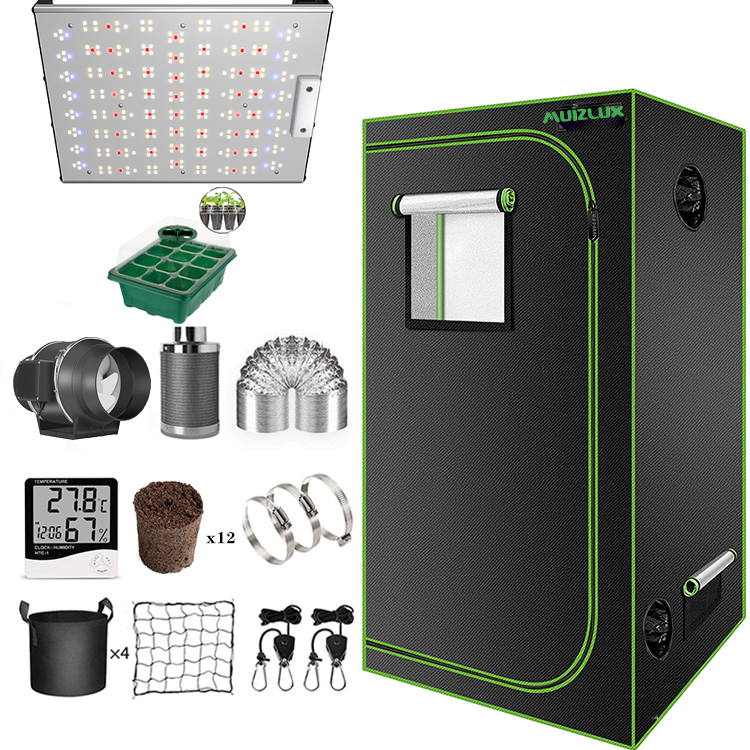 Wholesale Greenhouse Indoor Grow Tent Complete Kit With Led Grow Light Grow Tent Fan Filter Accessories