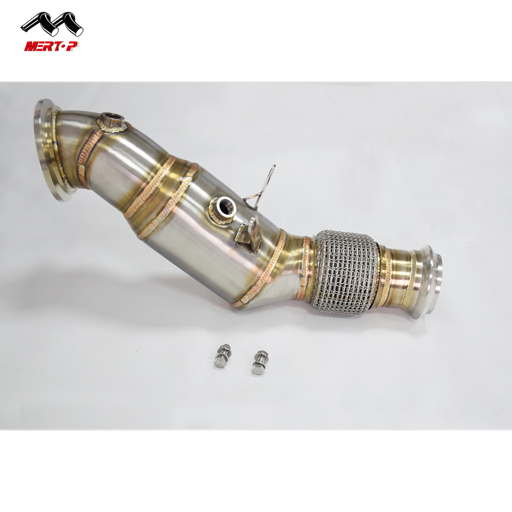 MERTOP гоночный 3,5 ''Catless выхлопная труба для B48 мотор БТК G01 X3 G02 X4 2.0L G20 330i 330e 2019 +