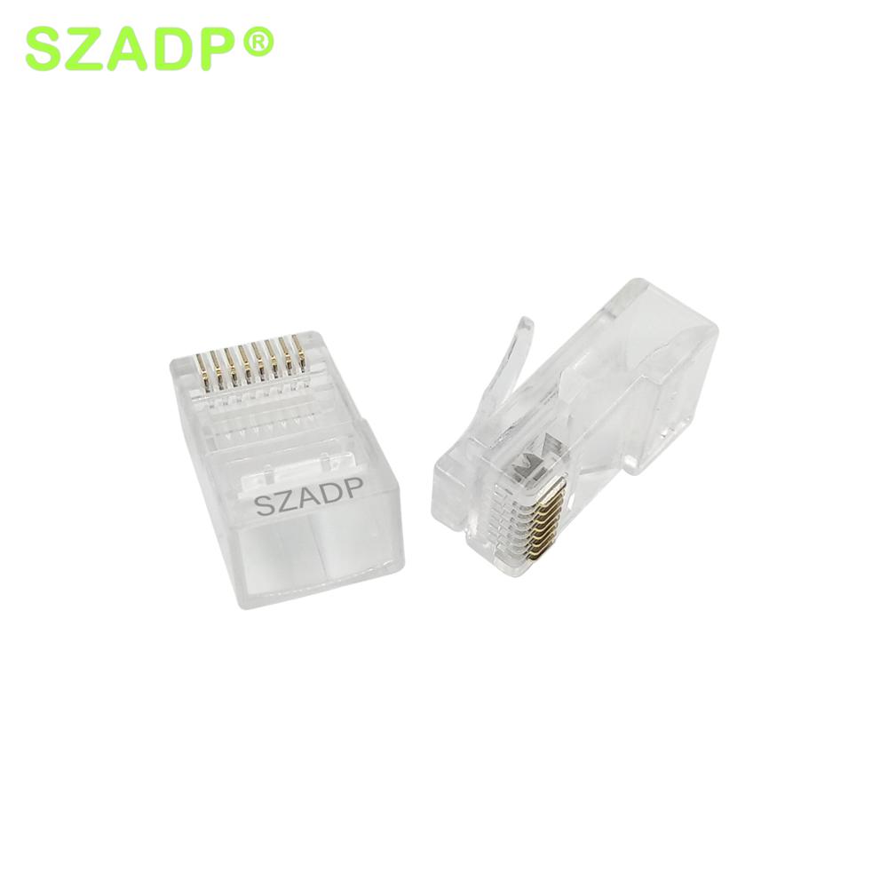 Высококачественный Cat5e CAT6 CAT7 RJ45 разъем для многожильного твердого сетевого кабеля 8P8C позолоченный RJ45 разъем с UTP