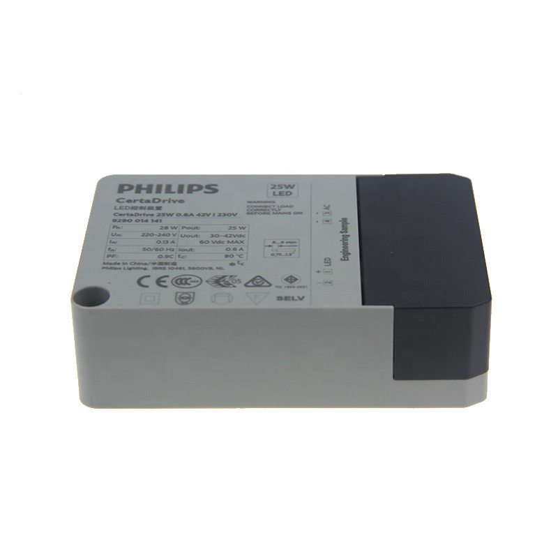 Philips power CertaDrive 25W 0.6A 42V I 230V 414180 philips led 25w 600ma Внутренний драйвер