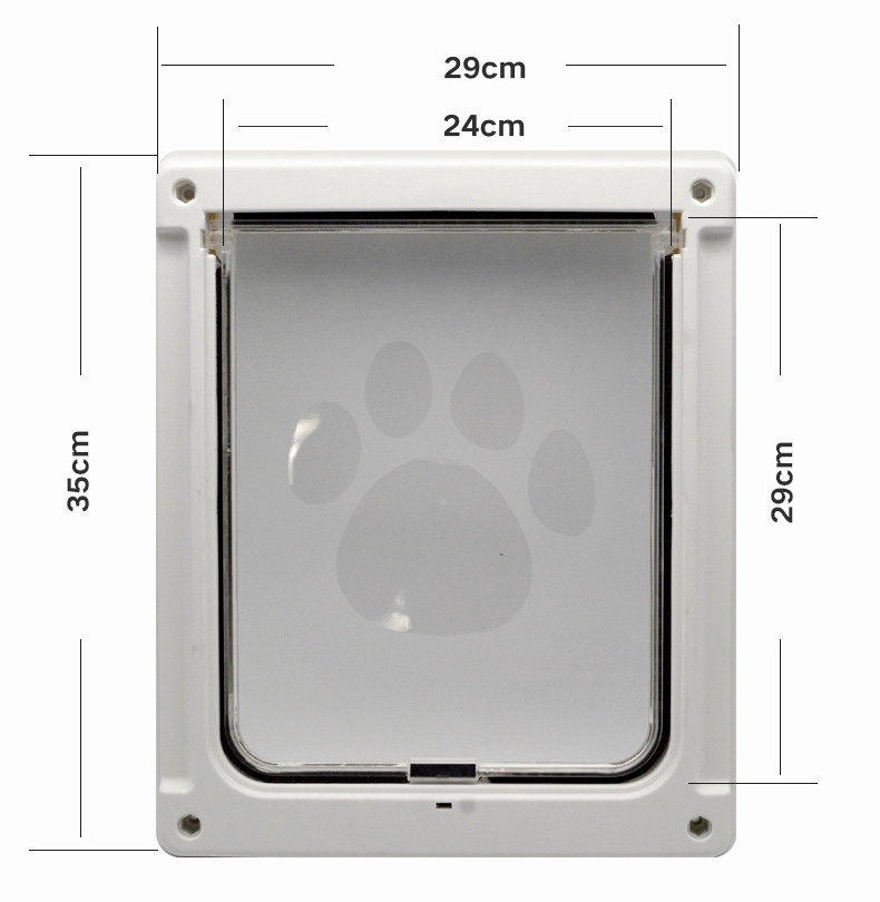 Wholesale Aluminum And ABS Pet Flap Interior Cat Walk Door For Screen Curtain Round Large Dog Cat Flap Door Microchip