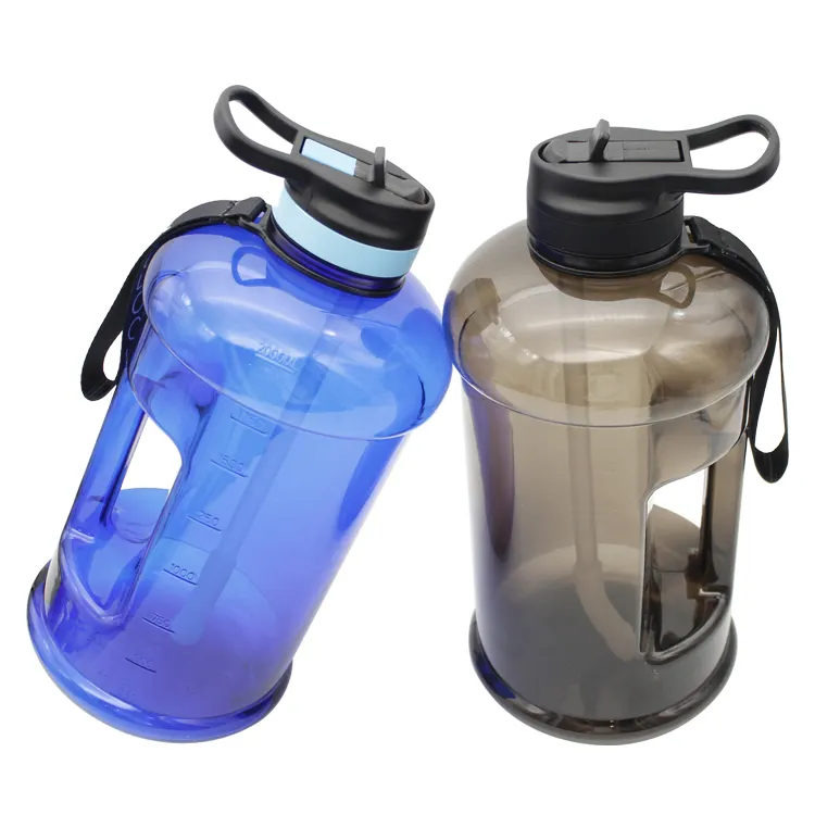 Оптовая продажа, пластиковая бутылка-шейкер объемом л без бисфенола А, бутылка для воды для спортивного зала, фитнеса, протеина с крышкой из соломы