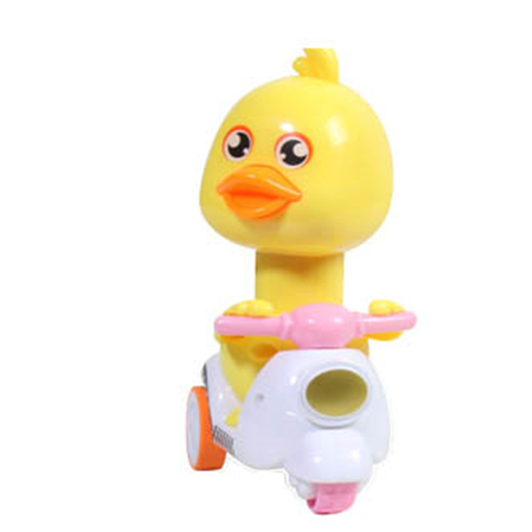 Cartoon Animals Motorcycle Toys Children Press Yellow Duck Plastic Motorcycle