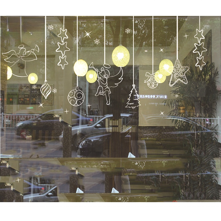 High quality Durable Christmas Wall Stickers Beautifully Decorated Christmas Window Stickers