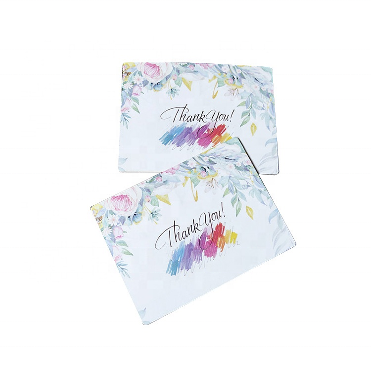 Custom printing logo white card greeting thank you cards design custom with logo envelopes paper card