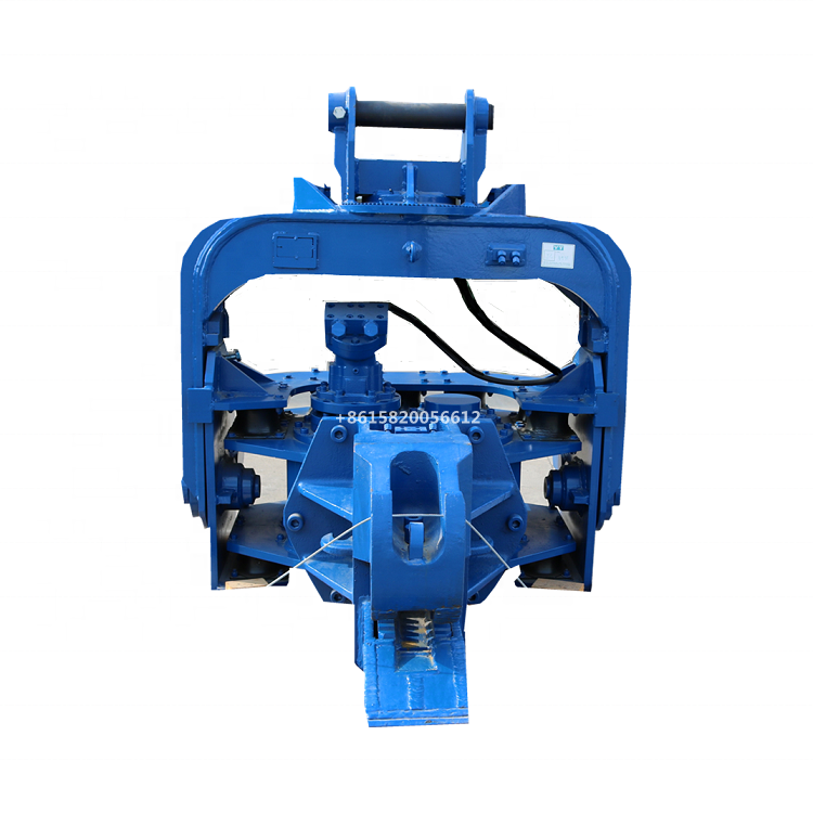 volvo excavator mounted steel pile driver