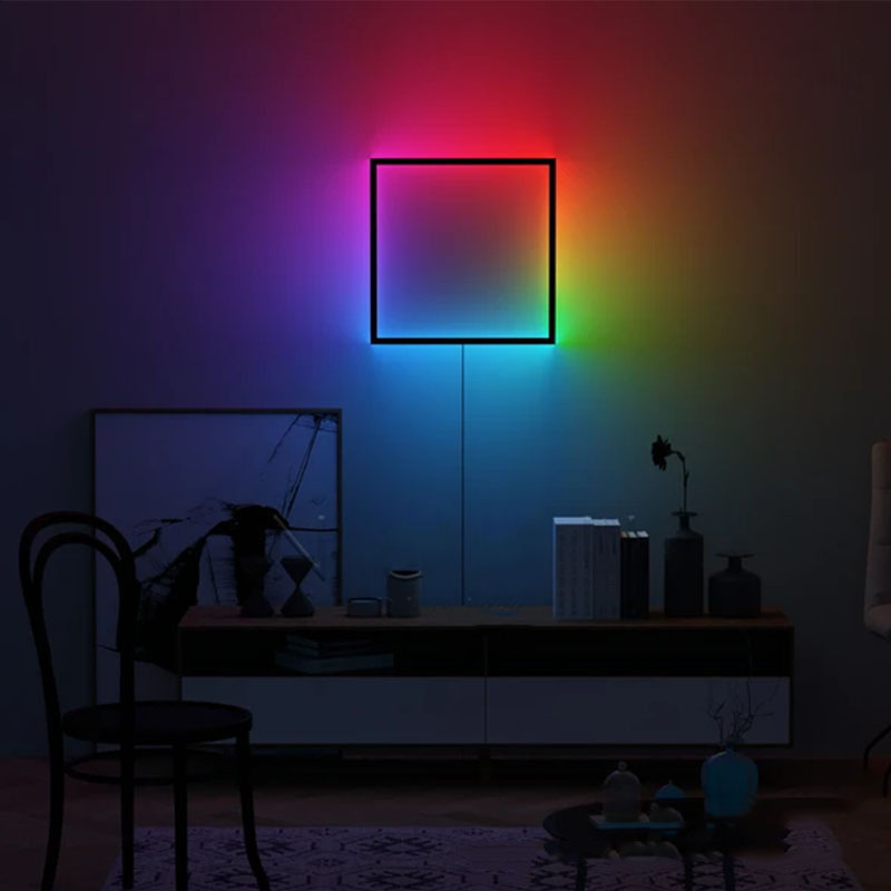 Минималистичная спальня RGB цветная настенная лампа с регулируемой яркостью простая комната декоративная настенная лампа Amazon светодиодная Современная