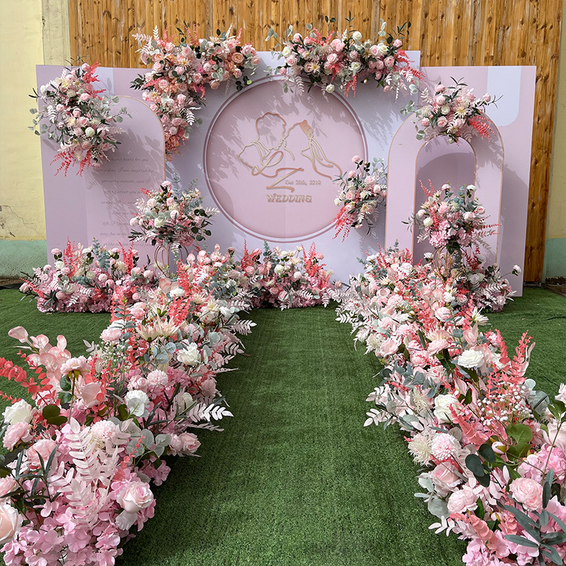 WHOLESALE Silk Artificial Flower For Wedding Backdrop Hanging Dried Flowers Table Runner Flower Arrangement