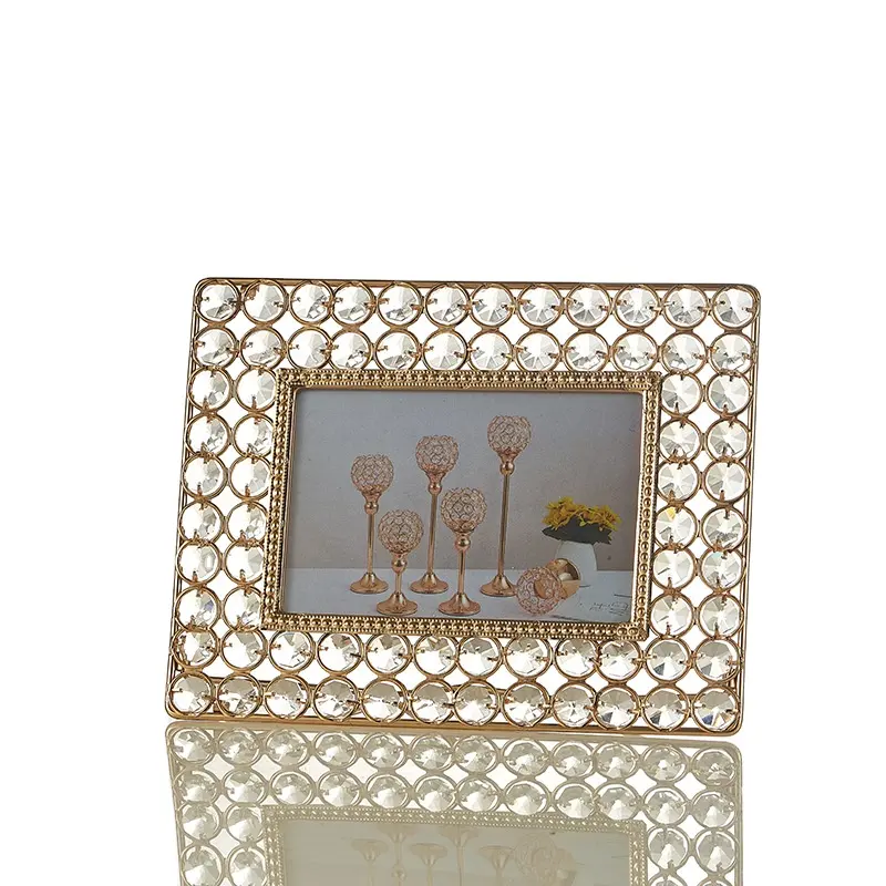 Factory Wholesale Crystal Decoration Monochrome Crystal Decoration Photo Frame Stand