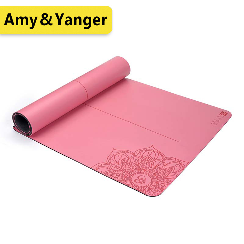Deluxe anti sliding eco friendly PU natual rubber yoga mat customise print