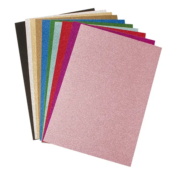 20415 A4 250g Colorful Double sided card glitter paper cardstock 5 sheets