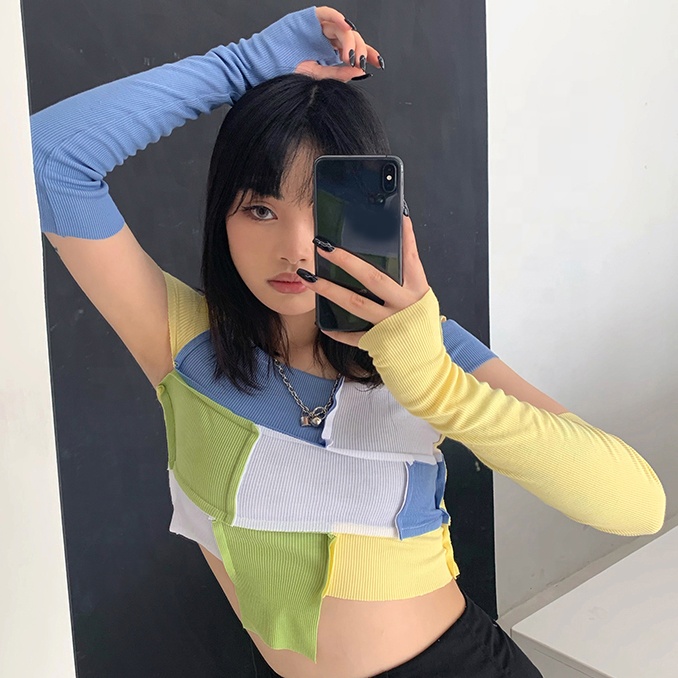 Vintage beggar style irregular patchwork checkerboard vest high waist two-piece set for women