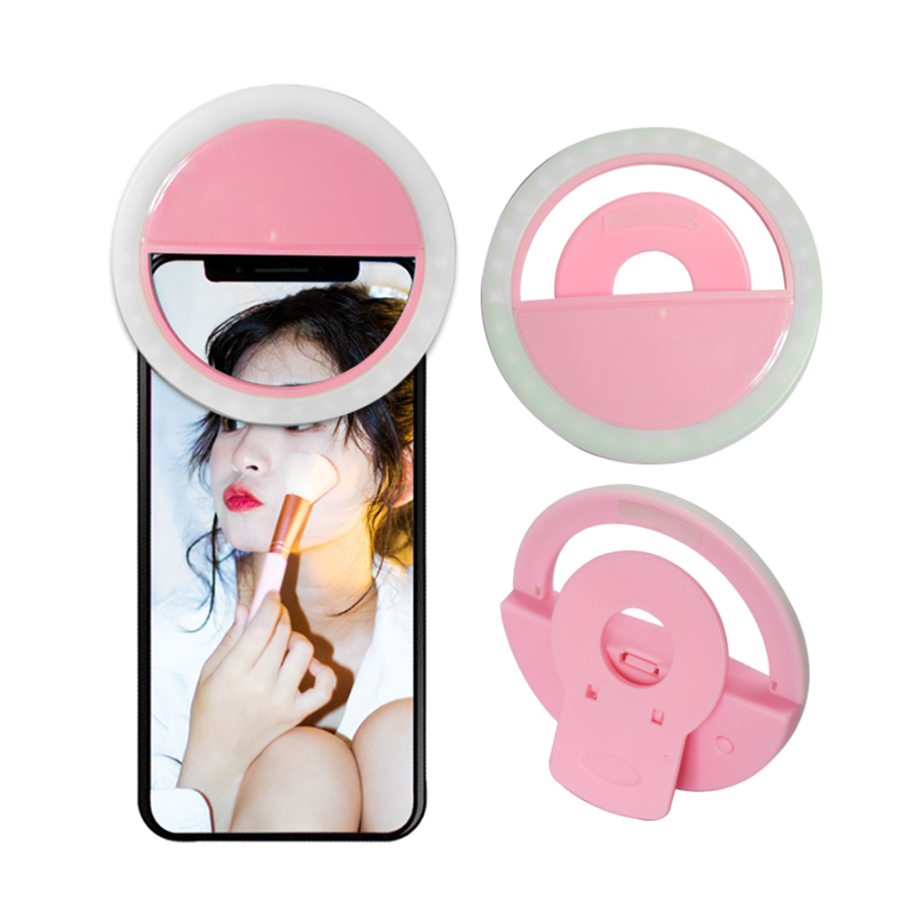 NEON-GLO горячая Распродажа портативная usb-перезаряжаемая Ringlight с батареек для студийной для видео мобильных телефонов мини кольцевой осветитель на светодиодах (Led) для селфи