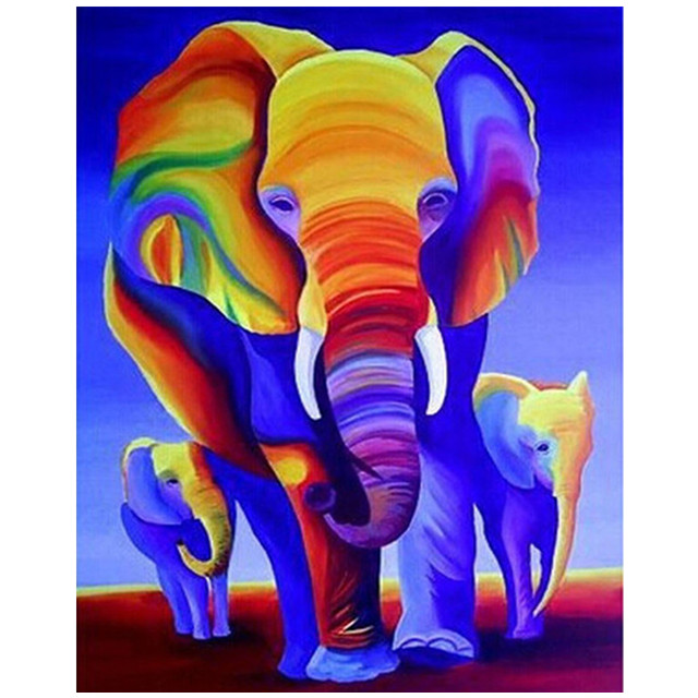 30x40cmDIY handmade round animal elephant 5d diamond painting kit