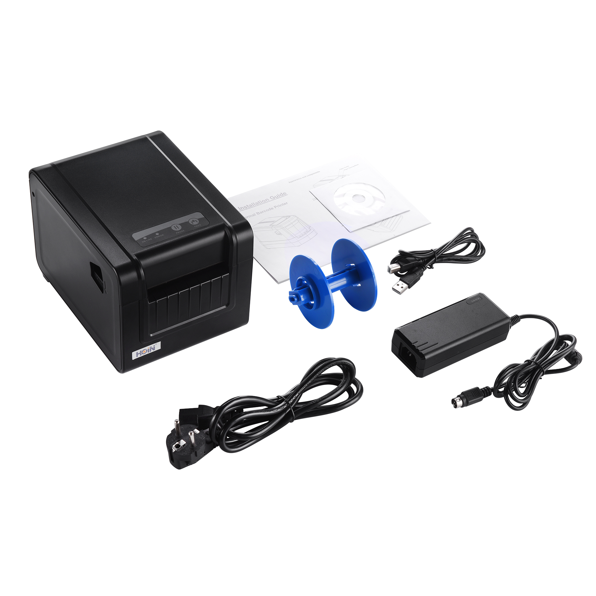 76mm 3 inch Thermal  label 1D+2D Barcode adhesive printer HOP-HQ80 for shipping express logistic