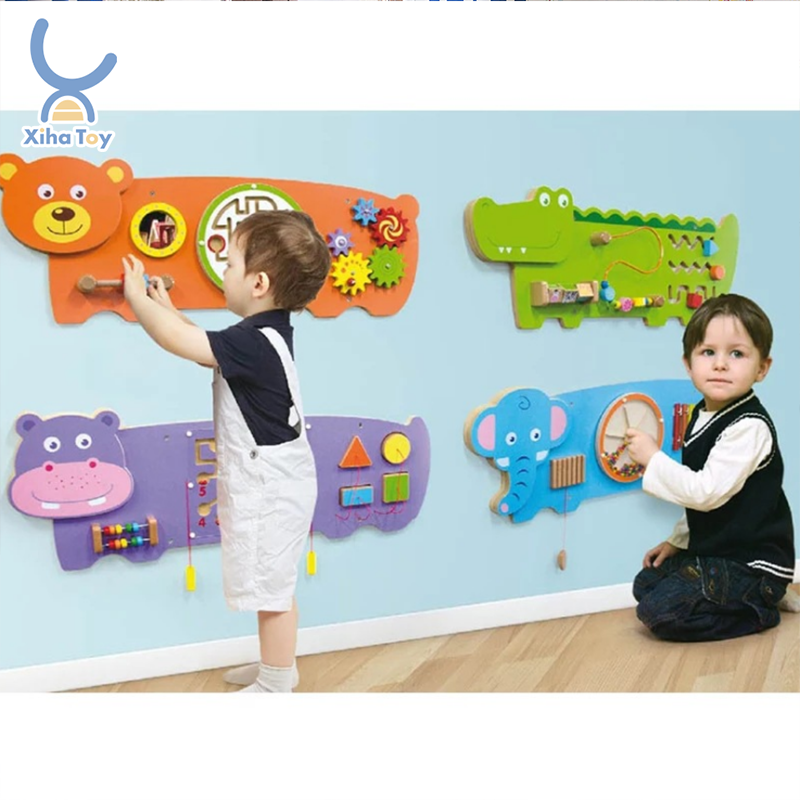 Daycare School Innovative Games For Kids Montessori Wooden Wall Games Busy Board Activity Board Gift Educational Wooden Toy