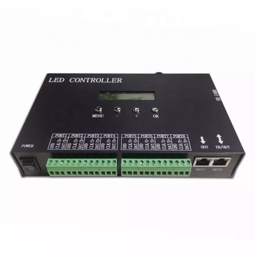 Быстрая доставка, Ethernet-контроллер для подключения RGB RGBW DMX Online Artnet SPI H807SA, светодиодный пиксельный светильник, большой проект