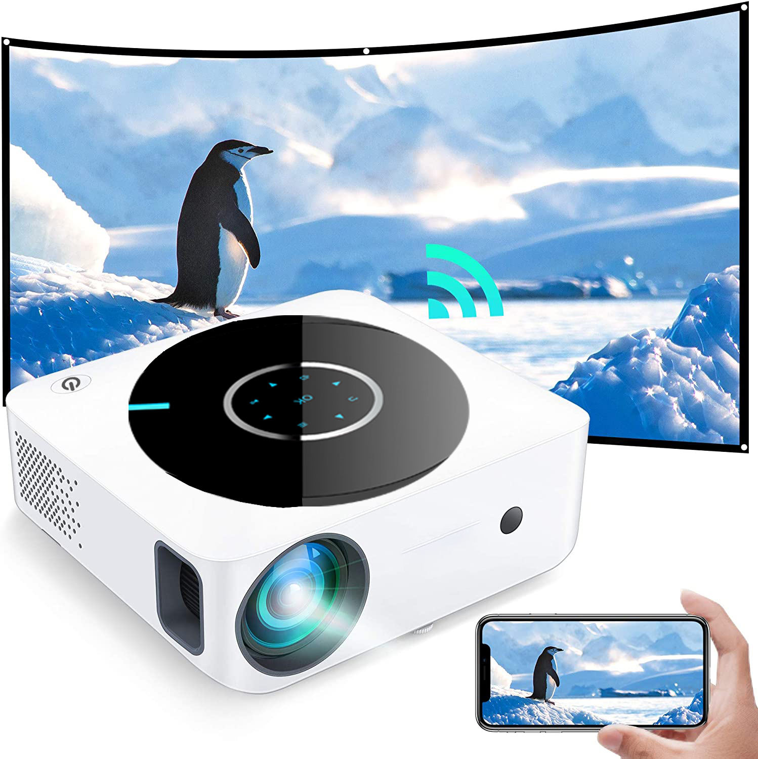 [Новый Популярный мини-проектор Amazon 1080p] OEM ODM Заводская дешевая цена оригинальный 1080p Full HD мини портативный ЖК-проектор для домашнего кинотеатра