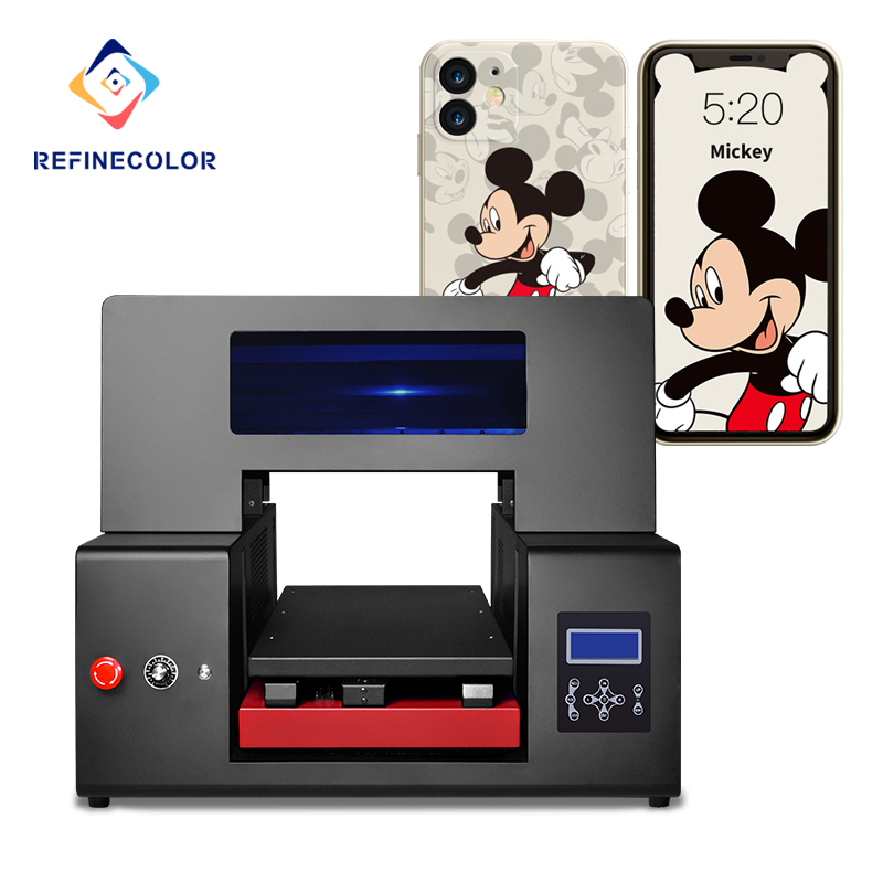 Refinecolor a3 струйные принтеры с логотипом цифровая фотография 3d УФ планшетный принтер печатные машины УФ-принтер