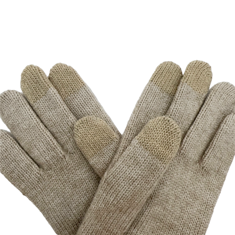 Cheap Price Women's Knitted Curved Gloves Gloves Drawn on the Back Touchscreen Gloves