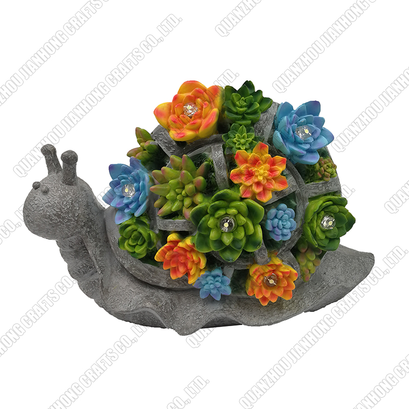 Manufacturer custom figurine sculpture solar home decor outdoor resin statue animals for sale