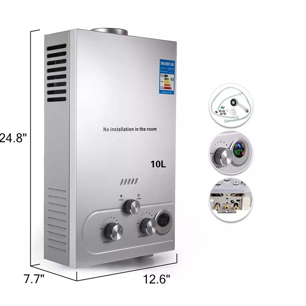 Портативный пропановый открытый газовый душ для кемпинга 6L/8L/10L/12L/16L/18L