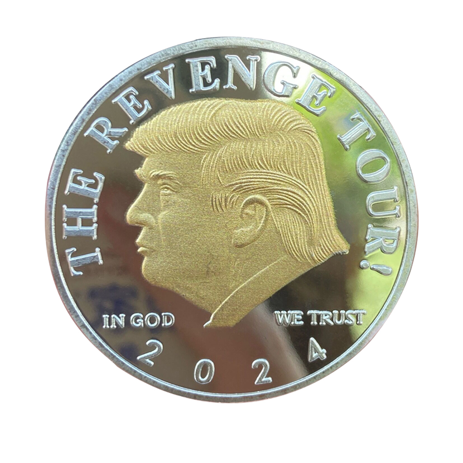 Donald Trump 2024 Challenge Coins Save America again United States Presidential Campaign Gold Plating trump coin 2024