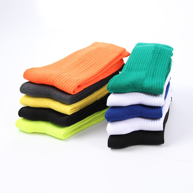Korea Fashion Solid Color Soft Oem Personalized Logo Custom In Stock Polyester Crew Tube Socks Women