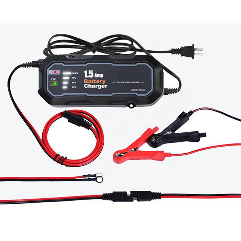 Portable use 1500mA Motorcycle Battery Charger Portable Car Battery 12V Intelligent Repair Lead-Acid Battery Charging US 110V