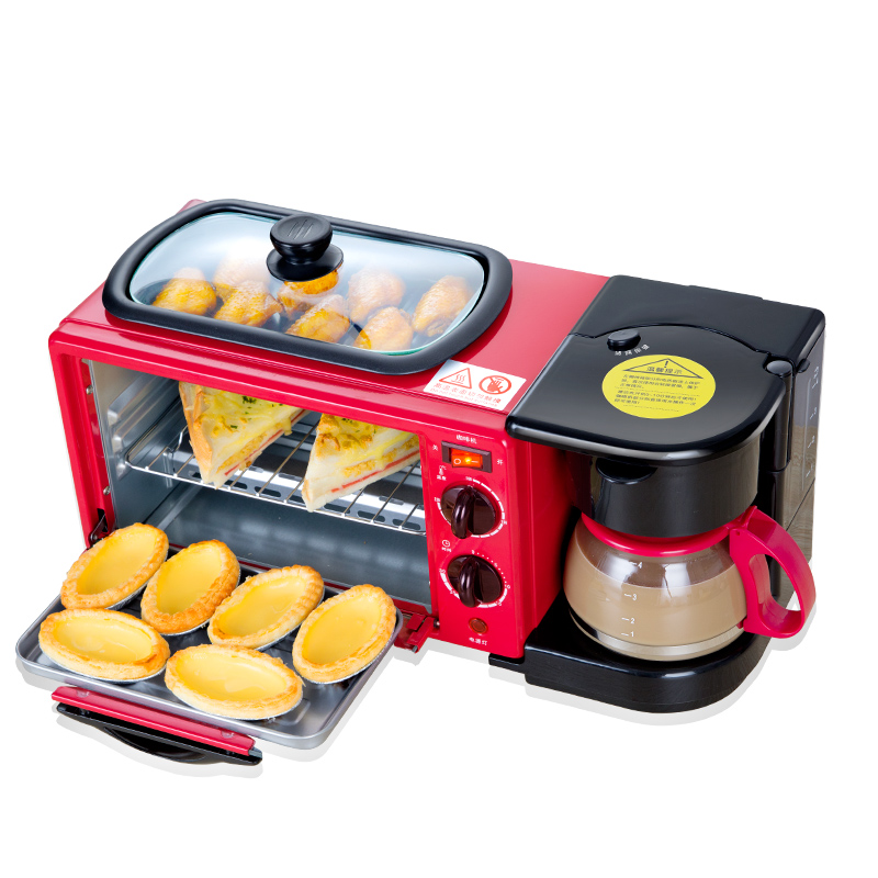 Multifunction 3 in 1 Breakfast Toaster oven fryer Coffee Maker 3 in 1 Breakfast Maker breakfast machin FOR kitchen