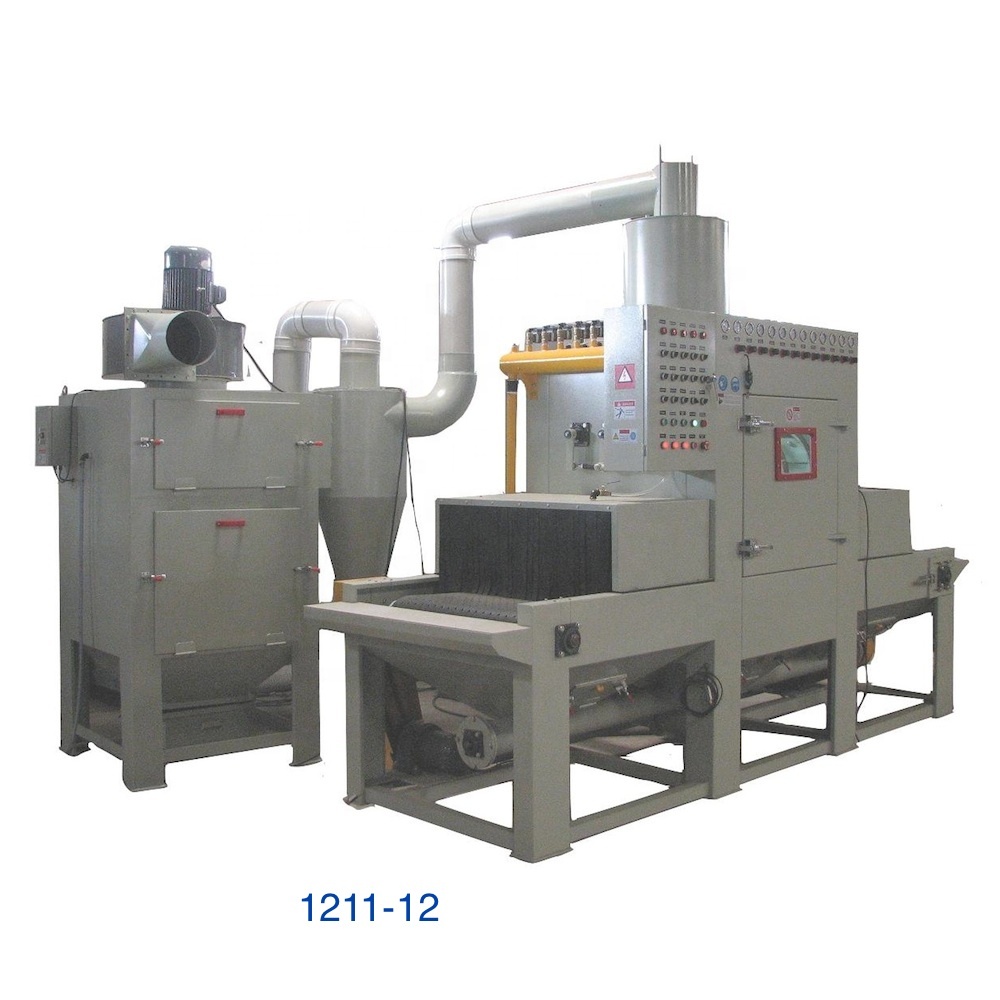 Belt conveyor sand blasting machine