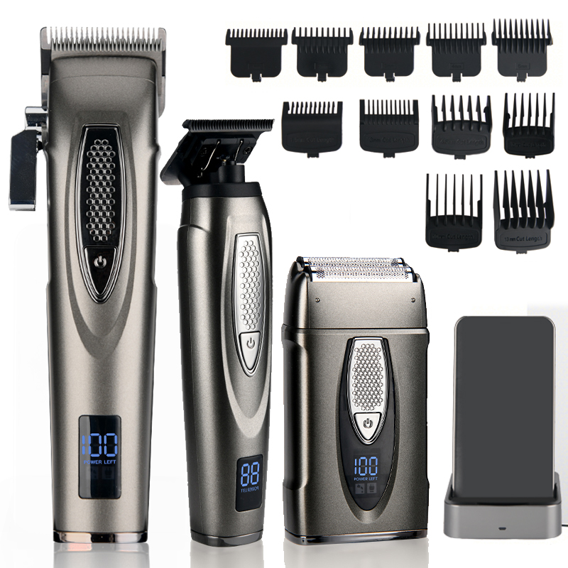 Pritech Cordless Hair Cutting Machine Rechargeable Beard Shaver Professional hair clipper with Wireless charging