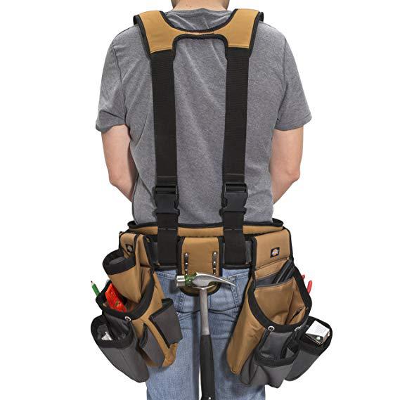 Wearable portable tool belt waist bag heavy woodworking hardware vest tool bag electrician suspender tool bag