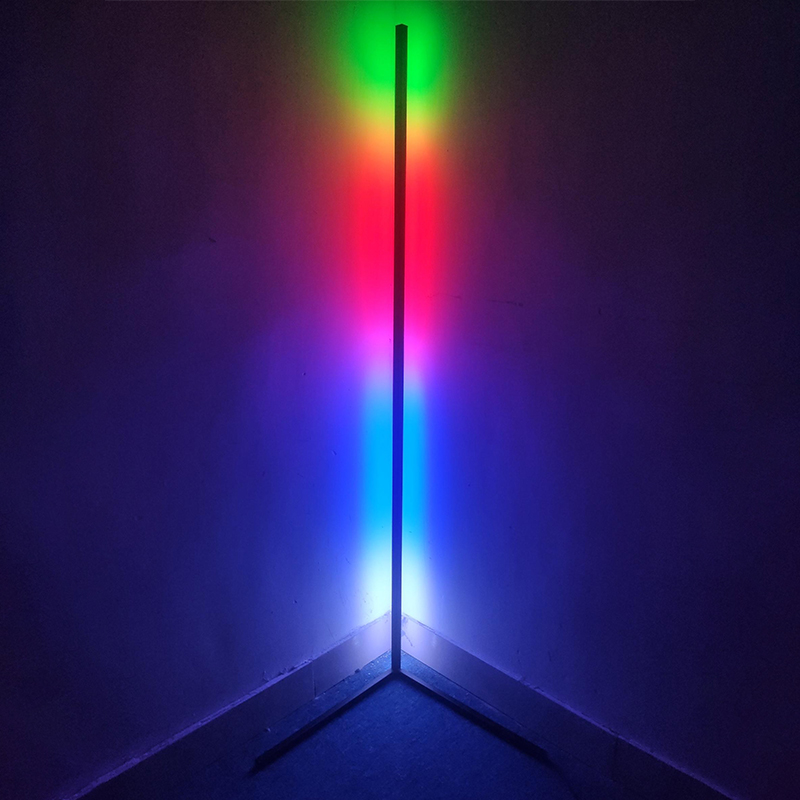 RGB изменяющая цвет Светодиодная угловая напольная лампа RGB многоцветная светодиодная угловая лампа с пультом дистанционного управления