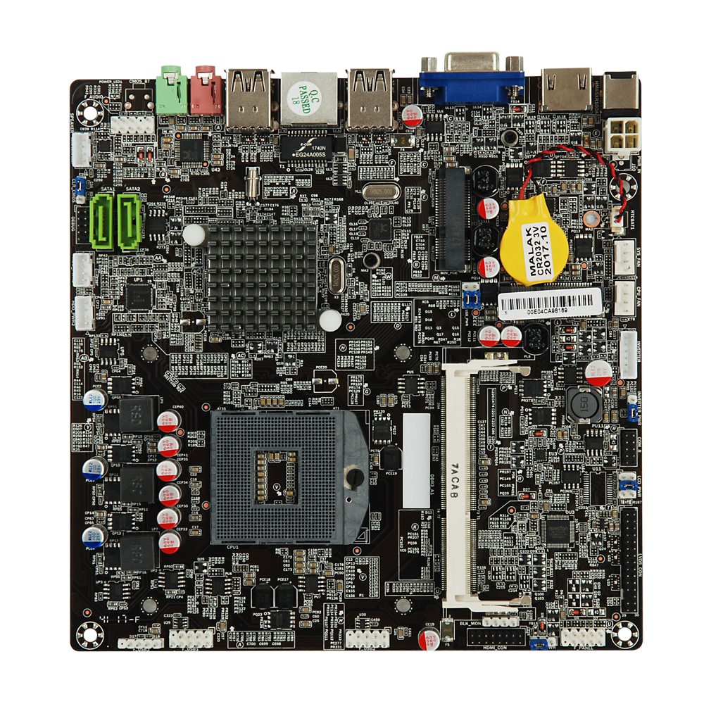 Встроенная Материнская плата, Mini ITX HM65 17*17 см для AIO PC и IPC, поддержка процессора ноутбука