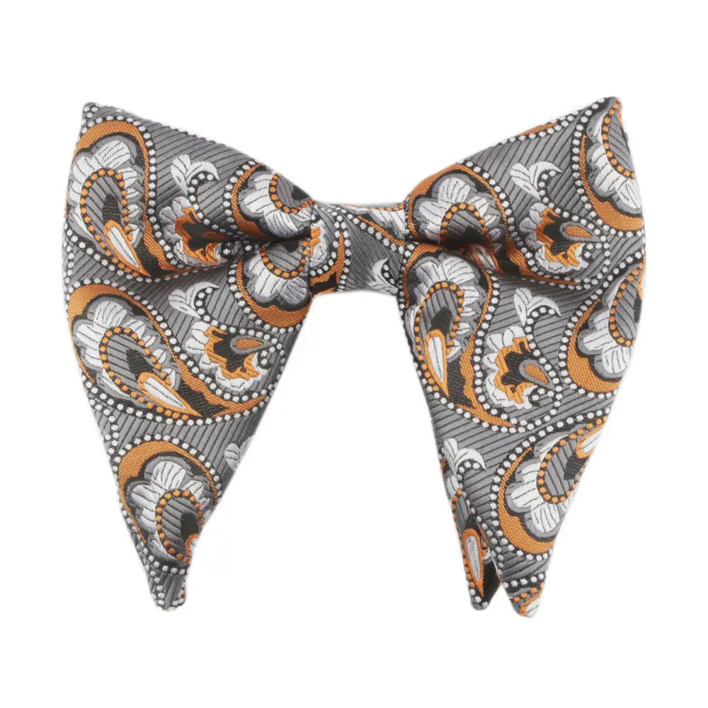 Classic Design Men's Microfiber Woven Jacquard Butterfly Bow Tie