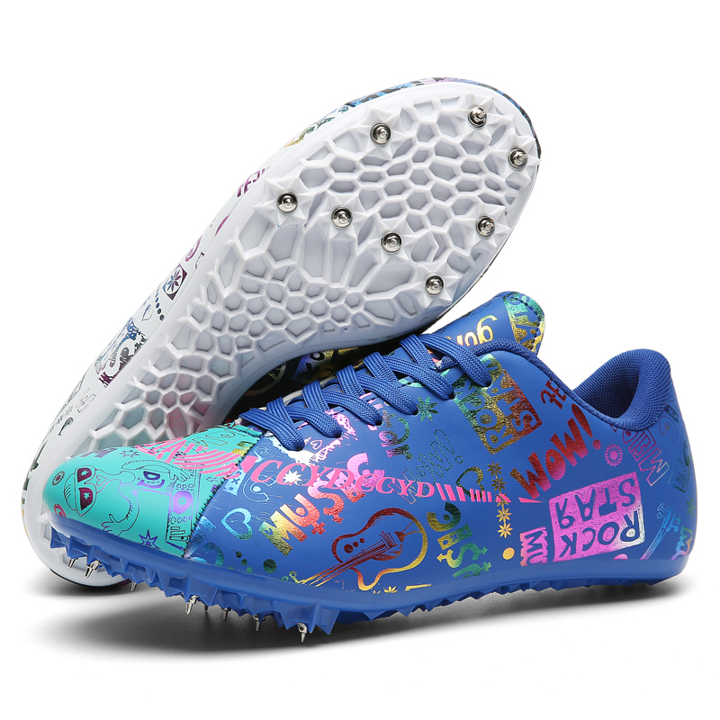 custom light up profssional track and field spike shoes running shoes sneakers casual men's outdoor athletic runing shoes sports