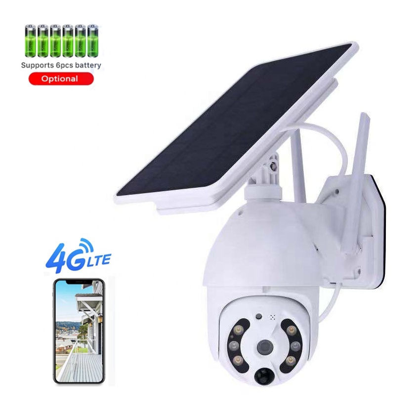 4G SIM Card Solar Outdoor Monitoring CCTV Camera Smart Alarm Long Standby Network Camera