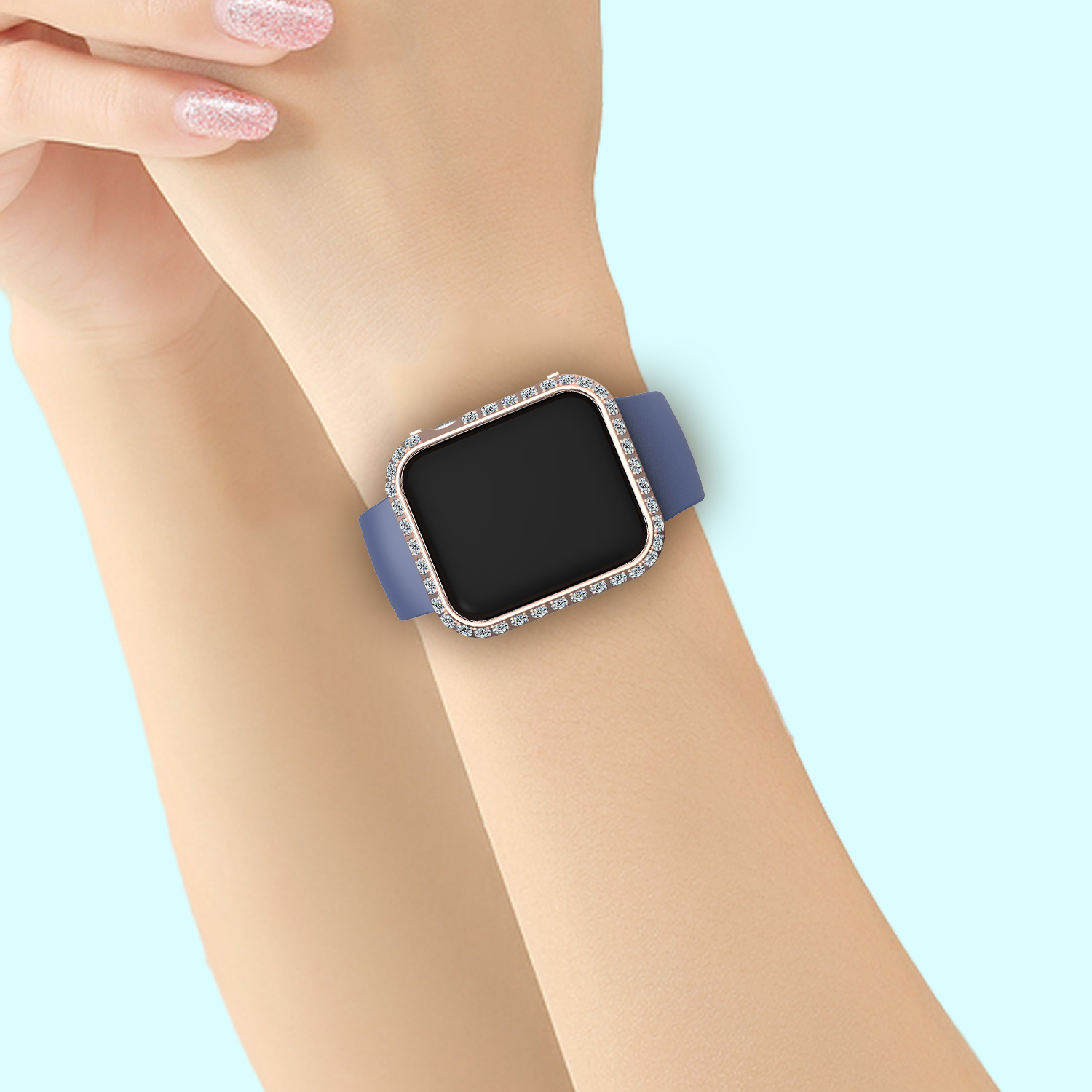 Hot Selling Luxury Metal Smart Watch Case Frame for Apple Watch Iwatch Custom Protective Watch Cover Case