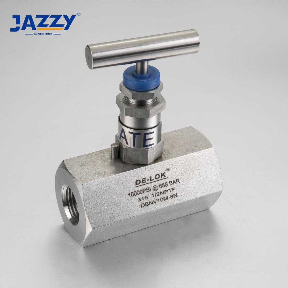 Прямая поставка с завода JAZZY, мужской, Женский NPT шестигранный инструмент, игольчатый клапан с отверстием