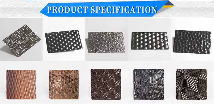 China Factory Customized 201 202 304 Grade Decorative Panel Embossed Stainless Steel Sheet Price