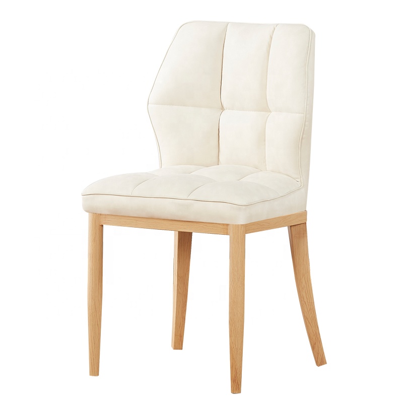 furniture upholstered leather dining chair vintage cafe modern fabric dining chair with black metal legs