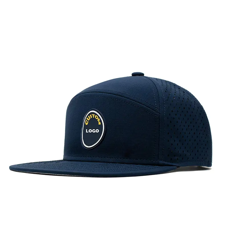 Custom Logo Low-Profile 6 Panel Athletic Flat Bill Melin Snapback Hat Vendor Gorra Polo Cap Waterproof For Men Gorras Cerradas
