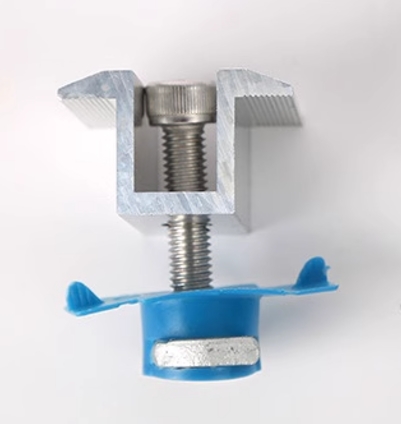 Aluminum Mid Clamp End Clamp Solar Panel Rooftop Mounting Structure System Mid Clamp PV Component