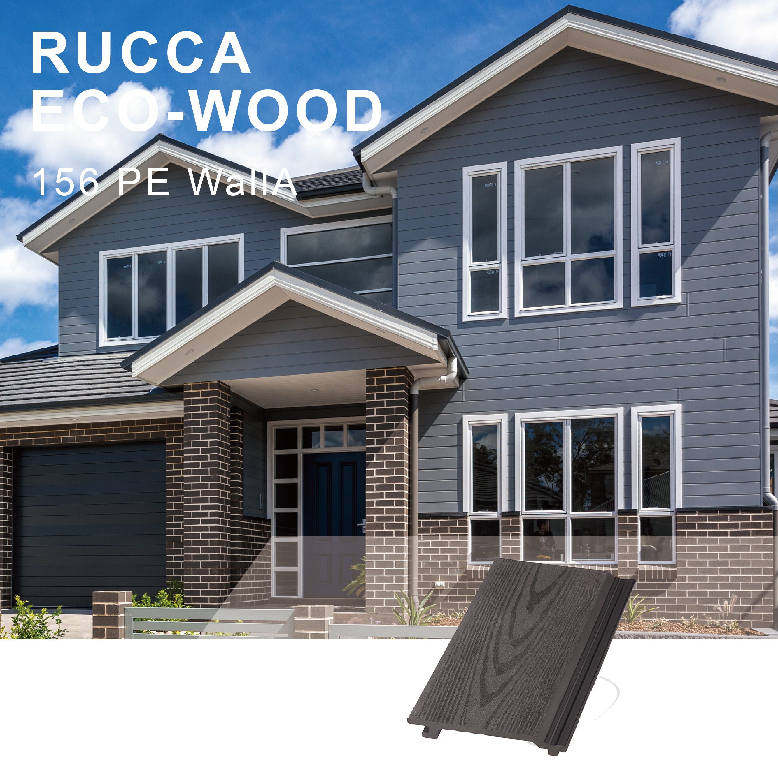 Guangdong Durable wpc wall panel 3d decoration panel for outside w-pe wood plastic panel 156*21mm